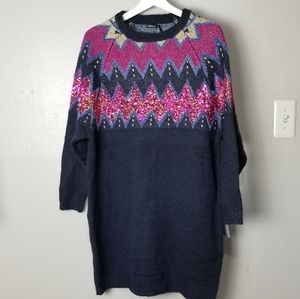 Solutions sequined chevron knitdress size S